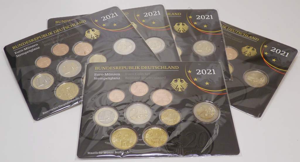 Kursmünzensatz Deutschland 2021 stempelglanz komplett OVP