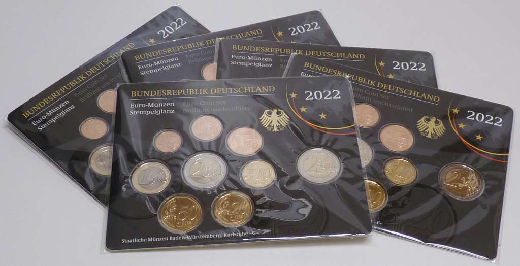 Kursmünzensatz Deutschland 2022 stempelglanz OVP