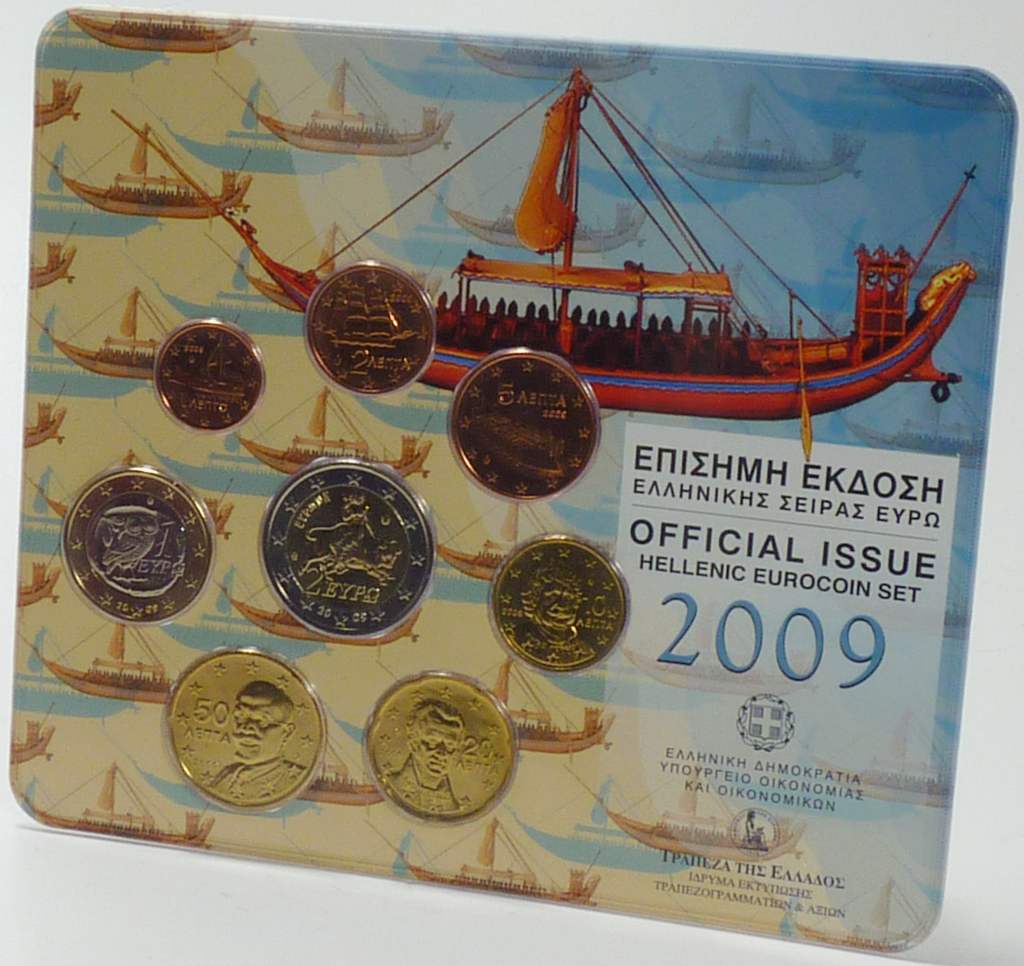 Kursmünzensatz Griechenland 2009Stier OVP