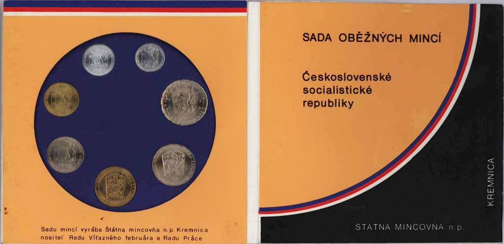 Tschechien Kursmünzensatz 1987 st OVP 8,85 Kronen