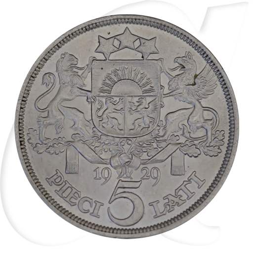 lettland-1925-2-lati-kursmuenze Münzen-Wertseite