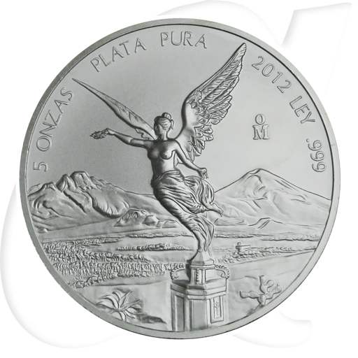 Libertad Mexiko 5 Onzas 2012 Silber Münzen-Bildseite