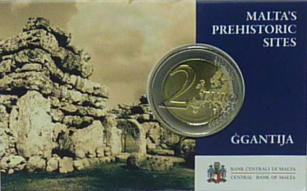 Malta 2 Euro 2016 Tempel von Ggantija st OVP Coincard