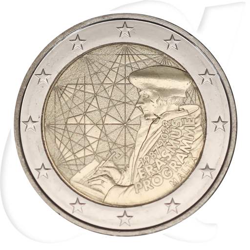 malta-2022-erasmus-2-euro Münzen-Bildseite