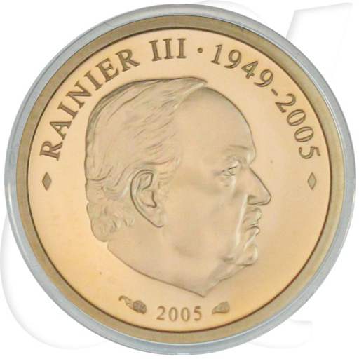 Monaco 10 Euro 2005 Gold (2,90g fein) Fürst Rainier III PP