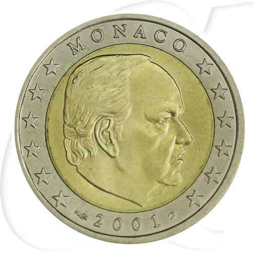 Monaco 2 Euro 2001 Umlaufmünze Fürst Rainier III.