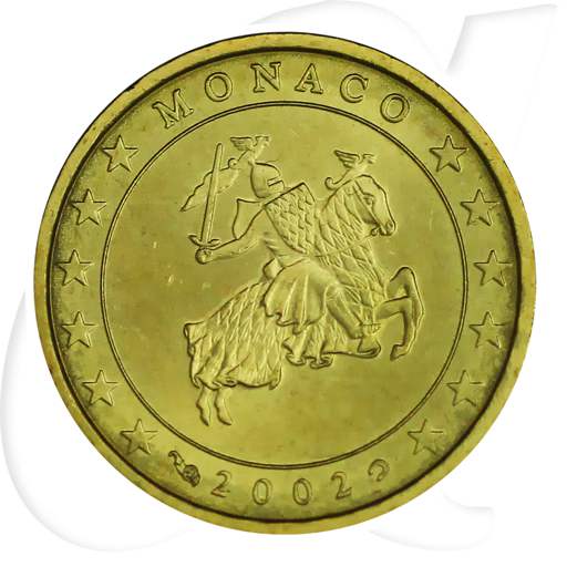 Monaco 2002 10 Cent Umlauf Münze Kurs Münzen-Bildseite