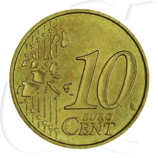 Monaco 2002 10 Cent Umlauf Münze Kurs Münzen-Wertseite