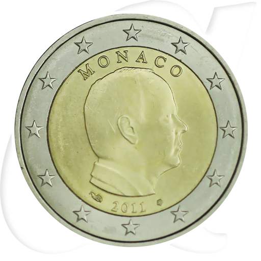 Monaco 2 Euro 2011 Umlaufmünze Fürst Albert