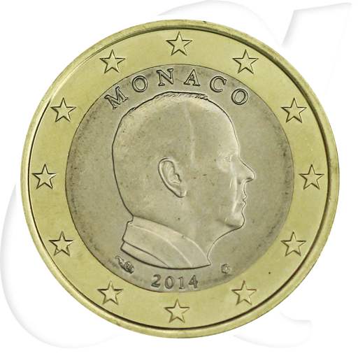 Monaco 1 Euro 2014 Umlaufmünze Prinz Albert II.