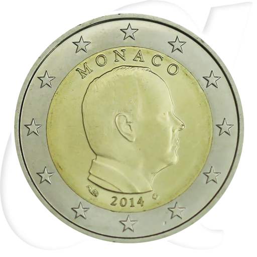Monaco 2 Euro 2014 Umlaufmünze Fürst Albert