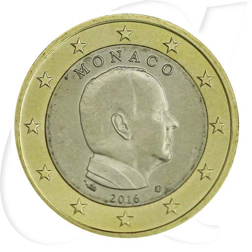 Monaco 2016 1 Euro Albert Umlauf Münze Kurs Münzen-Bildseite