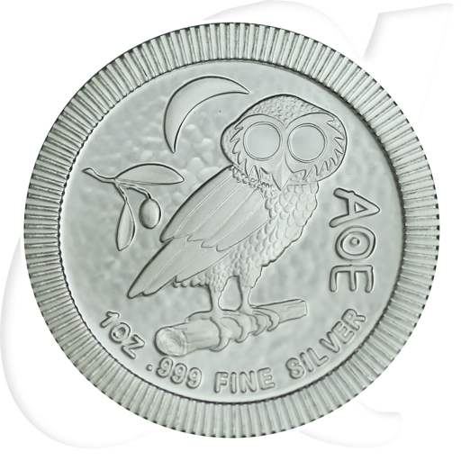 Niue 2 Dollar 2020 Silber 1 oz (31,10 gr.) Eule von Athen