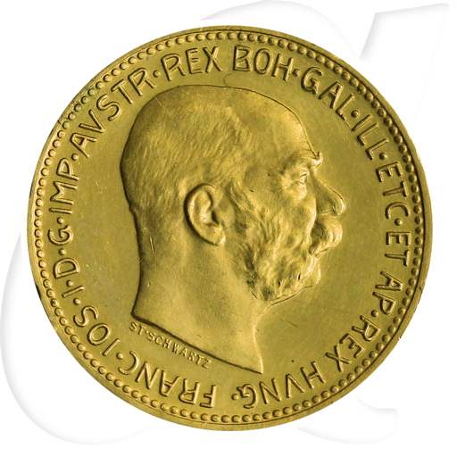 Österreich 20 Kronen 1915 NP Gold 6,10 gr. fein