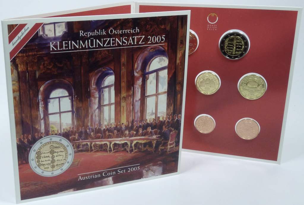 Österreich Kursmünzensatz 2005 st OVP Folder