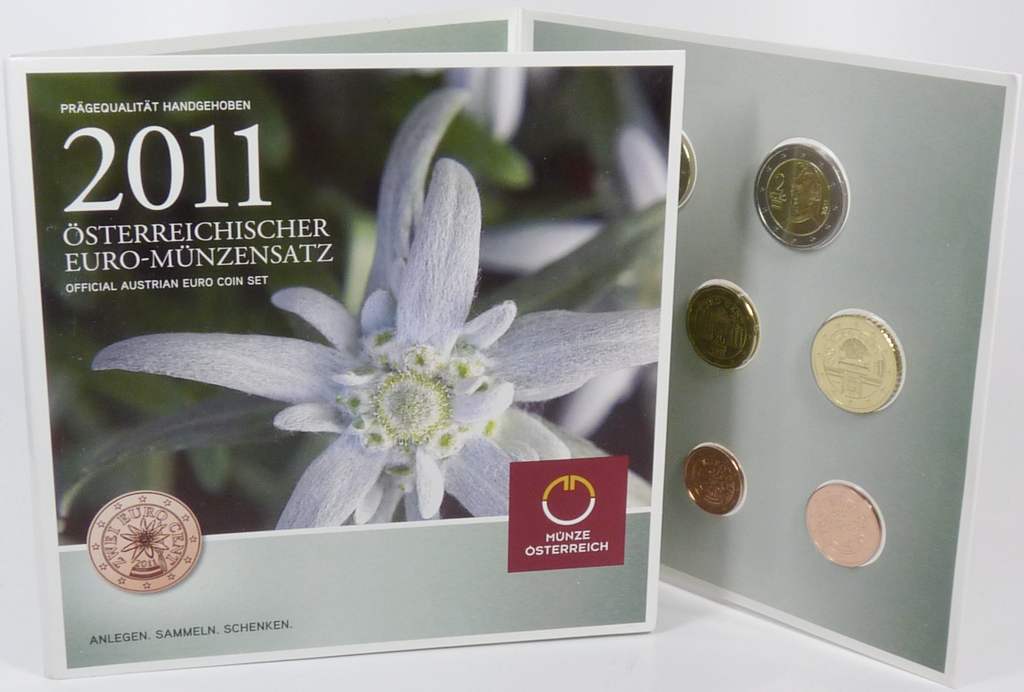 Österreich Kursmünzensatz 2011 st OVP Folder
