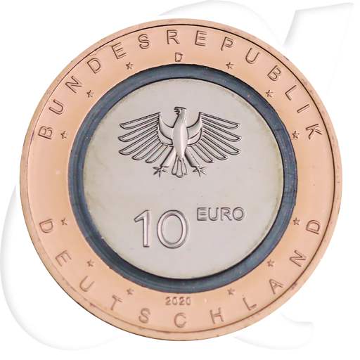 Deutschland 10 Euro 2020 D (München) st farbloser Ring An Land