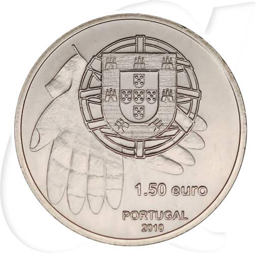 Portugal 1,50 Euro CuNi 2010 vz-st gegen den Hunger