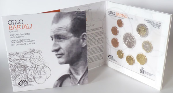 San Marino Kursmünzensatz st/OVP 2014 mit 5 Euro Gino Bartali