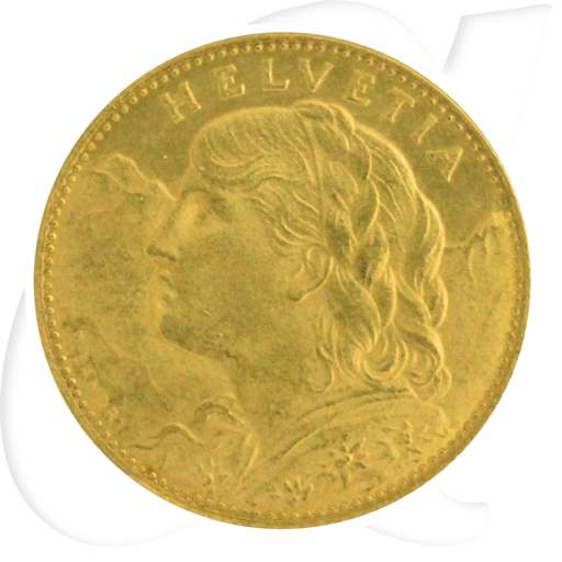 Schweiz 10 Franken Gold 2,90g fein Vreneli 1916 vz-st