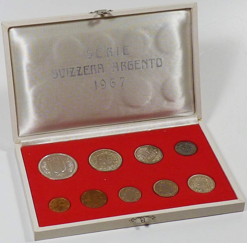 Schweiz Kursmünzensatz 1967 stempelglanz OVP