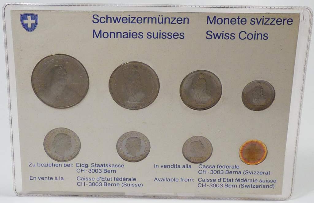 Schweiz Kursmünzensatz 1978 stempelglanz OVP