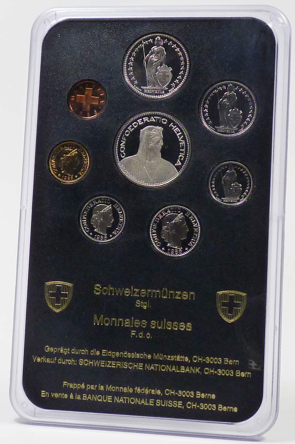 Schweiz Kursmünzensatz 1985 stempelglanz OVP