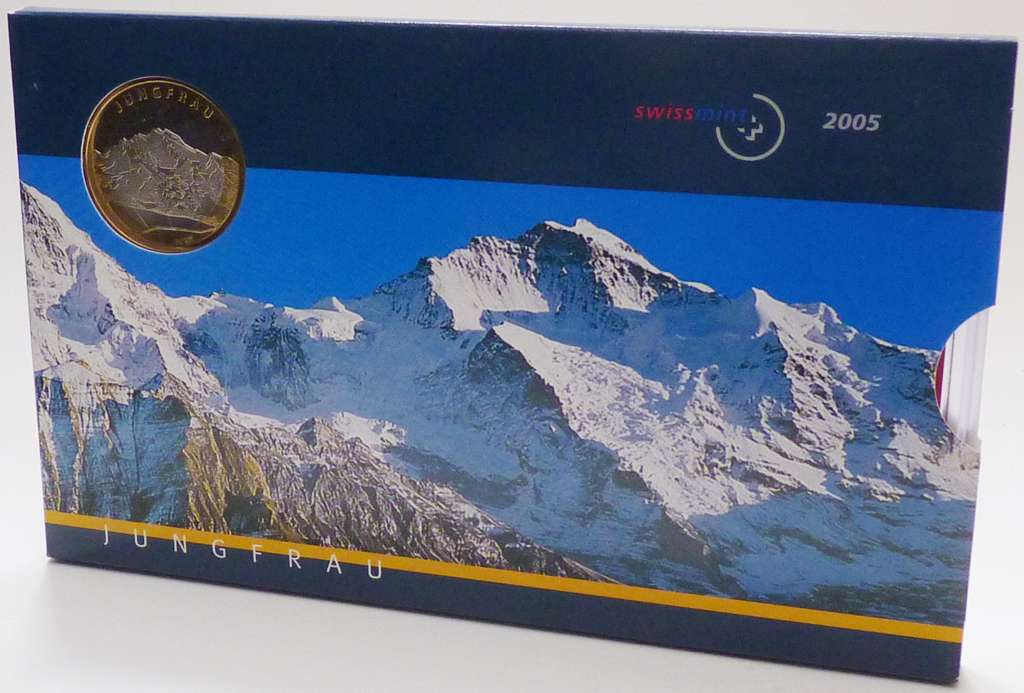 Schweiz Kursmünzensatz 2005 stempelglanz Jungfrau OVP