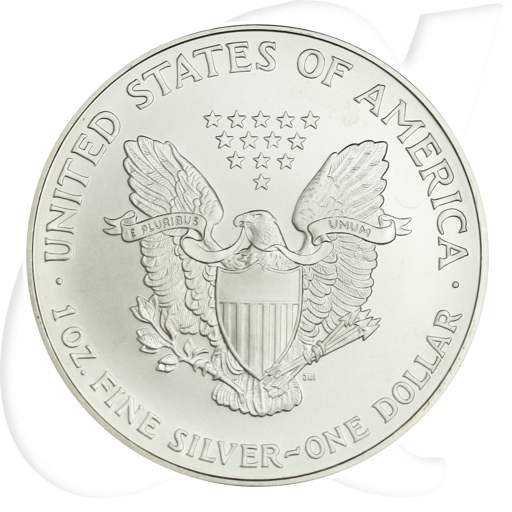 Silber Dollar USA American Eagle 1 Unze Münzen-Wertseite