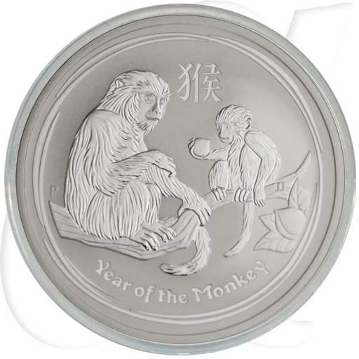 Silber Lunar Affe 2016 2 Dollar Australien Münzen-Bildseite