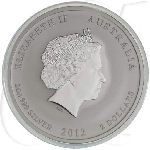 Australien 2 Dollar 2012 BU Silber Lunar II Jahr des Drachen