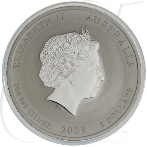 Australien 2 Dollar 2009 BU Silber Lunar II Jahr des Ochsen