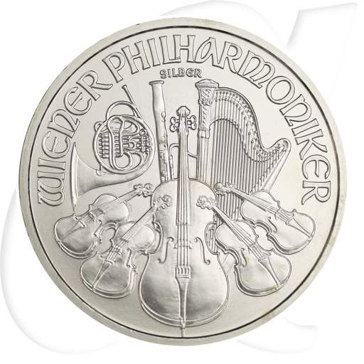 Silbermünzen Österreich Philharmoniker Wiener 1 Unze oz Silber Münzen-Bildseite