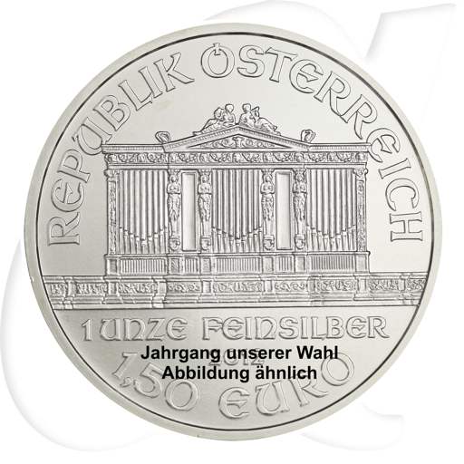 Silbermünzen Österreich Philharmoniker Wiener 1 Unze oz Silber Münzen-Wertseite