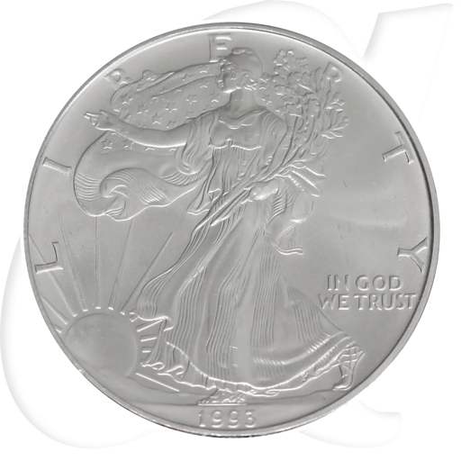 Silver Eagle 1993 USA Walking Liberty Münzen-Bildseite