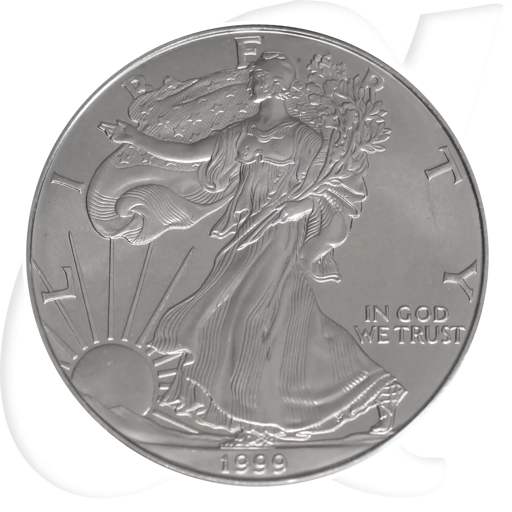 Silver Eagle 1999 USA Walking Liberty Münzen-Bildseite
