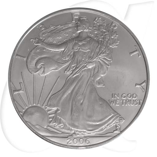 Silver Eagle 2006 USA Walking Liberty Münzen-Bildseite
