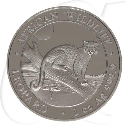 Somalia Leopard 2021 Silber Münzen-Bildseite