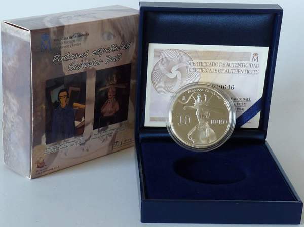 Spanien 10 Euro Silber 2009 PP OVP 20. Todestag Dali - Frauenbüste