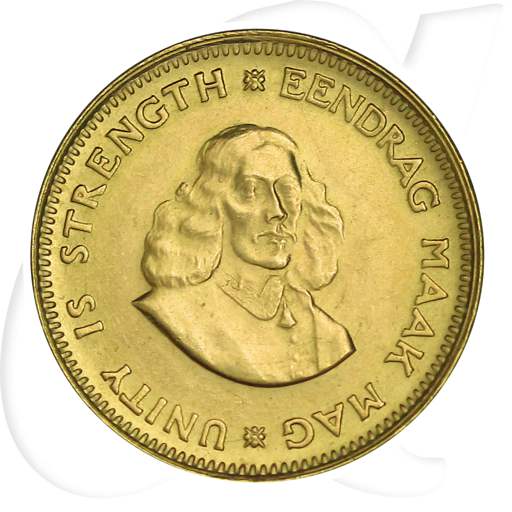 Südafrika Gold Springbock 1 Rand Münzen-Bildseite