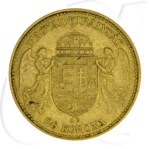 Ungarn 20 Korona Gold (6,098 gr. fein) 1892 ss Franz Josef I. Münzen-Wertseite