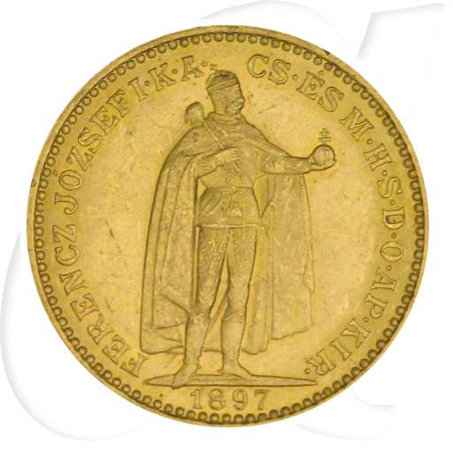 Ungarn 20 Korona Gold (6,098 gr. fein) 1897 vz Franz Josef I.