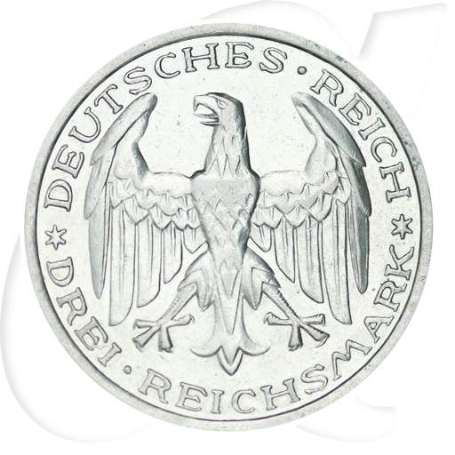 Weimarer Republik 3 Mark 1927 A fast vz 400 Jahre Universität Marburg
