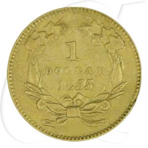 USA 1 Dollar 1855 ss Gold 1,50g fein Indianerprinzessin