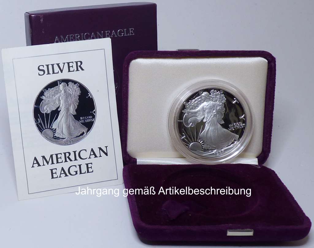 USA Eagle Silver Walking Liberty proof OVP