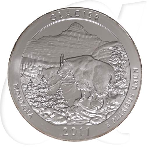 USA Quarter Dollar 2011 st 5 oz Silber Montana - Glacier National Park