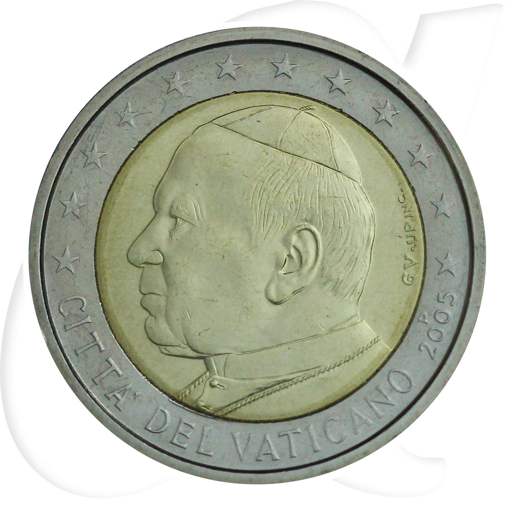 Vatikan 2 Euro 2005 Münzen-Bildseite
