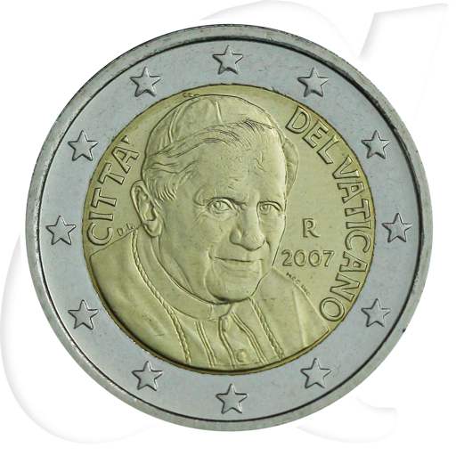 Vatikan 2 Euro 2007 Münzen-Bildseite
