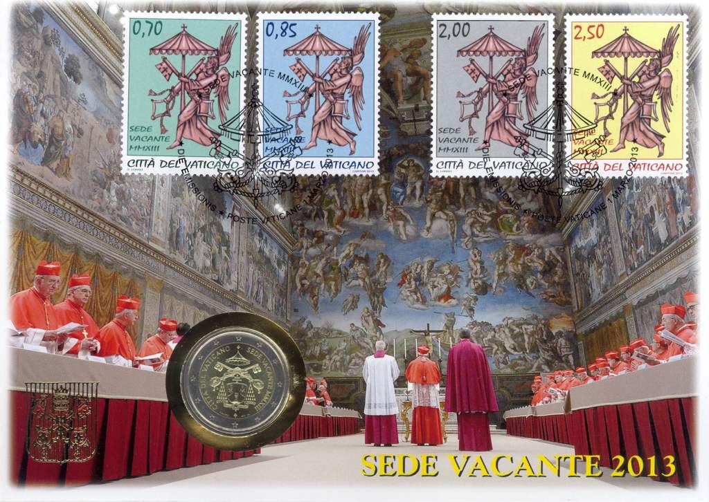Vatikan 2 Euro 2013 st Numisbrief OVP Sede Vacante