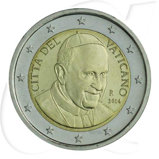 Vatikan 2 Euro 2014 Münzen-Bildseite